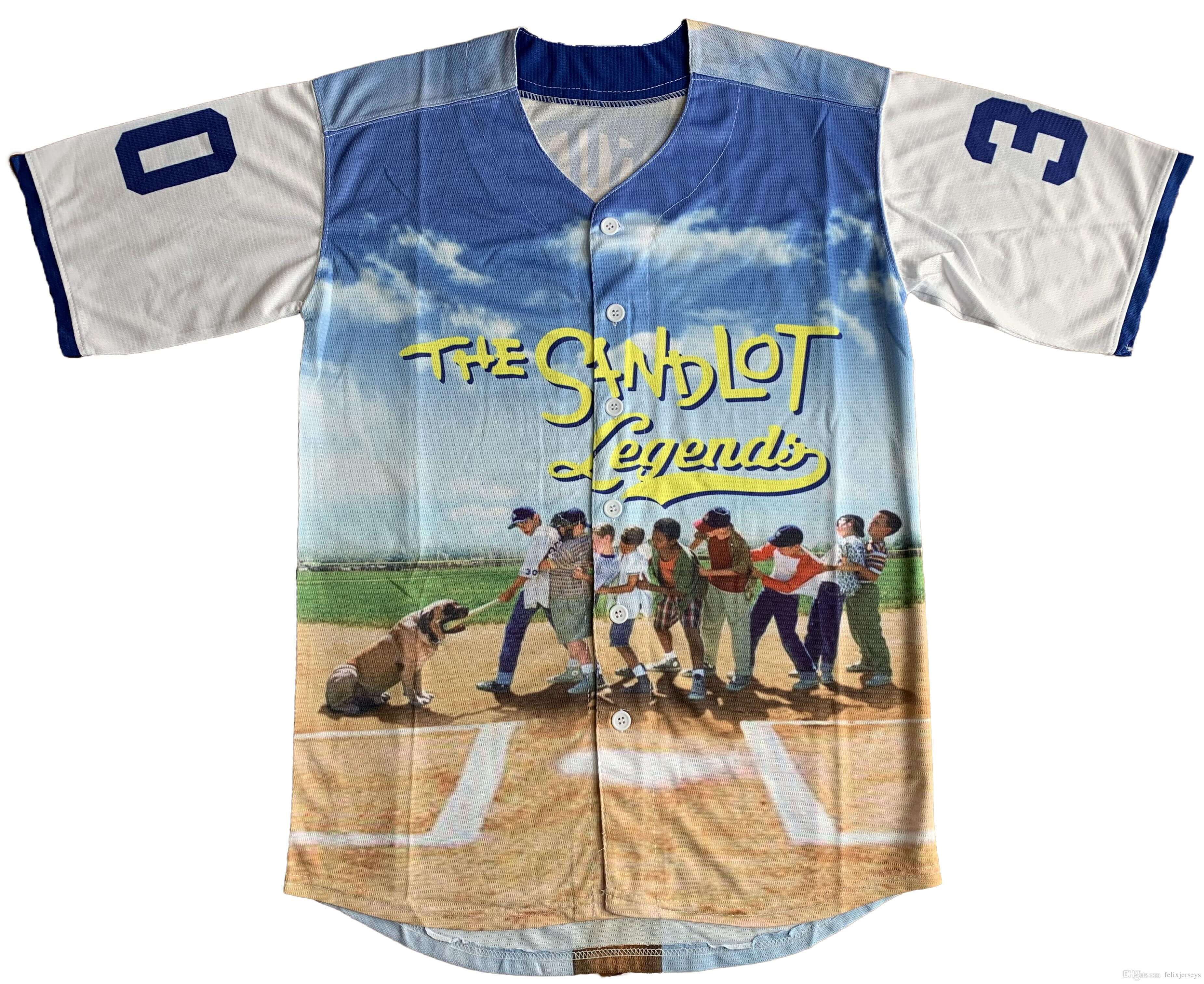 Benny The Jet Rodriguez The Sandlot Legends Baseball Jersey 30