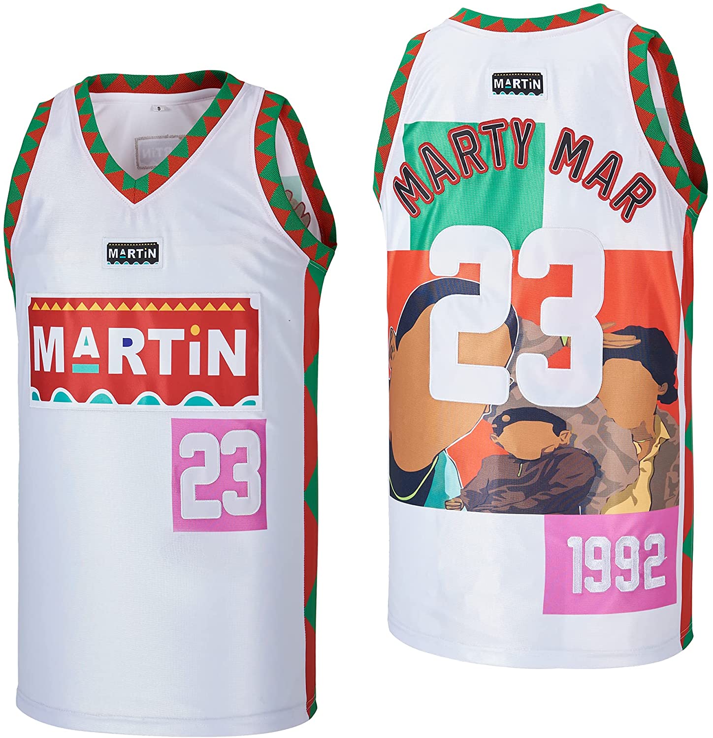Martin Marty Mar 23 White Basketball Jersey