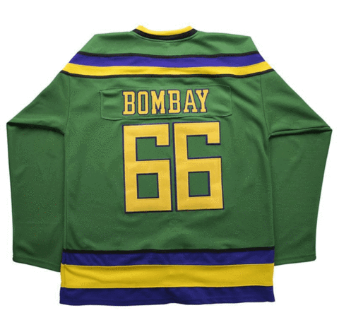 Gordon Bombay 66 Mighty Ducks Ice Hockey Jersey